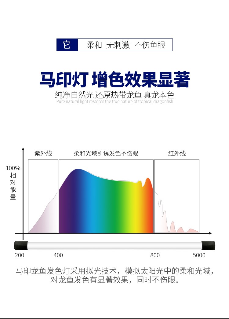 馬印龍魚燈管紅金龍魚專用燈T5潛水燈魚缸水族防水燈照明燈水中燈 馬印水族 第14張