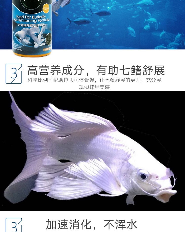 大禹德邦臺(tái)灣蝴蝶鯉專用飼料增白增體白金龍鳳錦鯉魚糧魚食不渾水 蝴蝶鯉 第19張