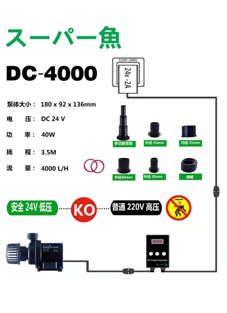 酷魚DC魚缸變頻水泵潛水泵超靜音抽水泵魚池水族箱循環(huán)過濾泵新款 魚缸/水族箱 第34張