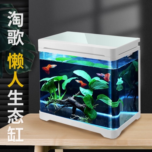 淘歌（TG）魚缸水族箱免換水桌面魚缸金魚缸客廳生態(tài)魚缸客廳小型水草玻璃魚缸 魚缸/水族箱 第2張