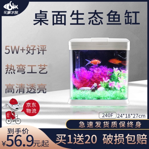 SEASTAR海星生態(tài)小魚缸客廳小型魚缸水族箱創(chuàng)意魚缸迷你玻璃桌面家用金魚缸懶人造景LED燈 魚缸/水族箱 第10張