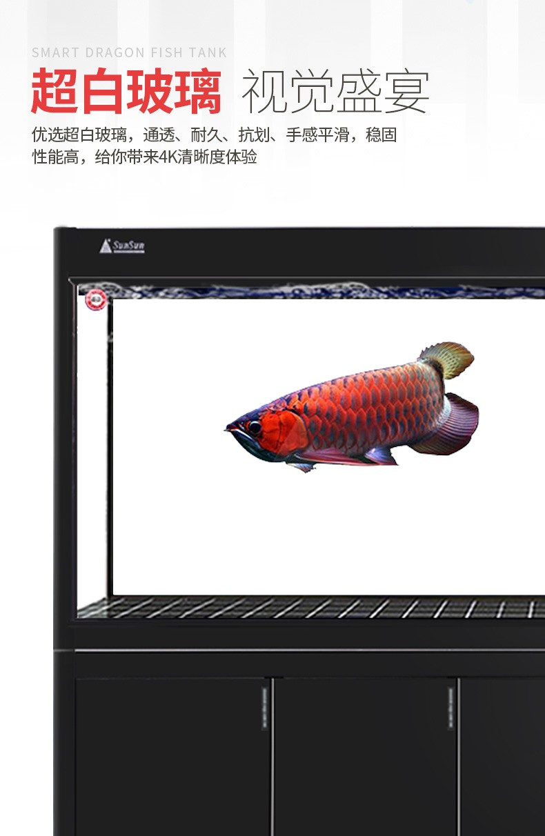 （免費入戶安裝破損包賠）全新升級森森超白魚缸大型魚缸水族箱中型生態(tài)魚缸底濾金魚缸 魚缸/水族箱 第43張