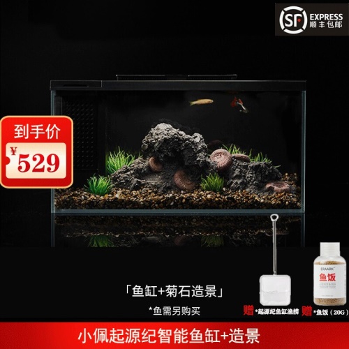 小佩起源紀(jì)魚(yú)缸超白玻璃水族箱桌面客廳小米家用造景生態(tài)金魚(yú)缸 魚(yú)缸/水族箱 第28張