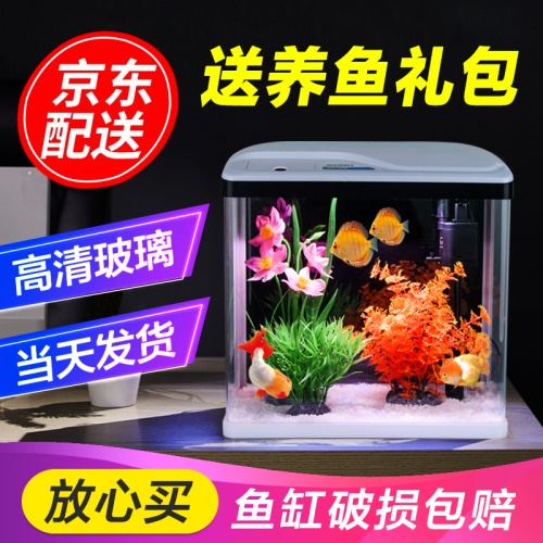 sobo松寶魚缸水族箱免換水小型迷你生態(tài)桌面金魚缸魚缸造景浮法玻璃魚缸帶燈過濾器三合一水泵 魚缸/水族箱 第23張