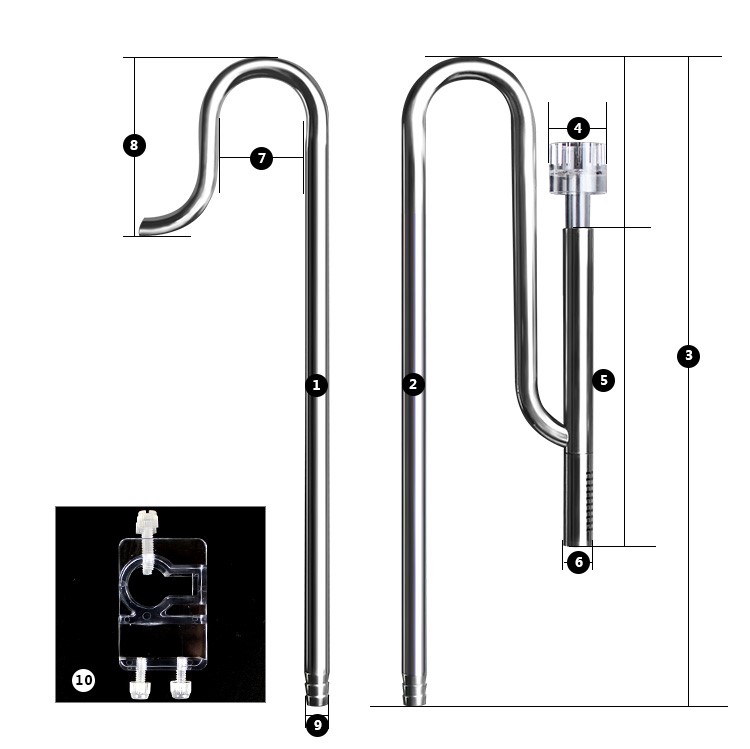 不銹鋼進(jìn)出水管不銹鋼去除油膜進(jìn)出水管魚缸水族箱玻璃進(jìn)出水包郵 魚缸/水族箱 第28張