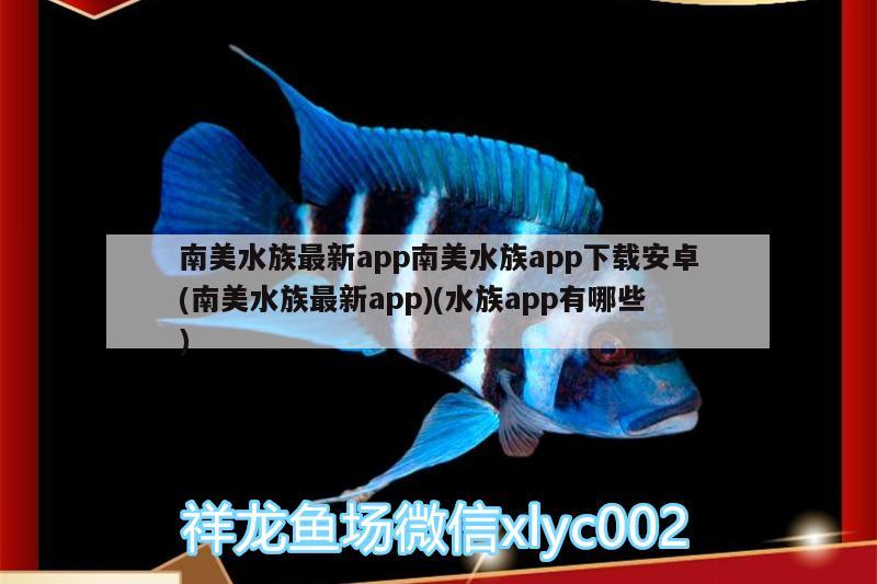 南美水族最新app南美水族app下載安卓(南美水族最新app)(水族app有哪些)