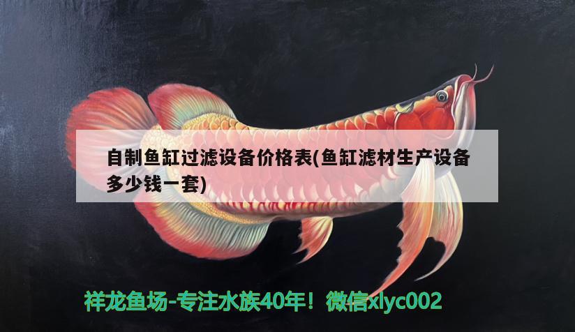 自制魚缸過濾設(shè)備價格表(魚缸濾材生產(chǎn)設(shè)備多少錢一套) 過濾設(shè)備