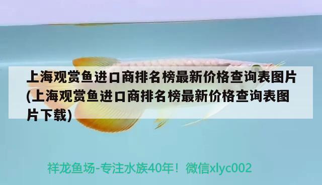 上海觀賞魚進口商排名榜最新價格查詢表圖片(上海觀賞魚進口商排名榜最新價格查詢表圖片下載) 觀賞魚進出口