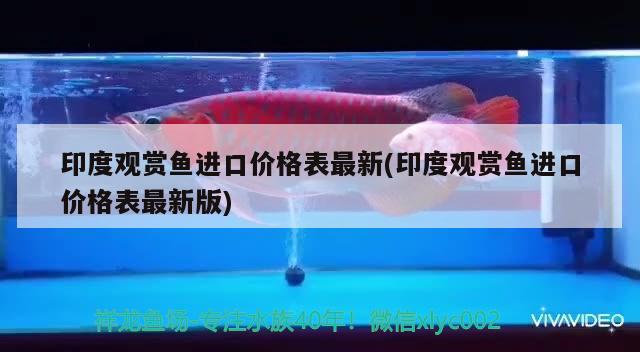 印度觀賞魚進口價格表最新(印度觀賞魚進口價格表最新版) 觀賞魚進出口