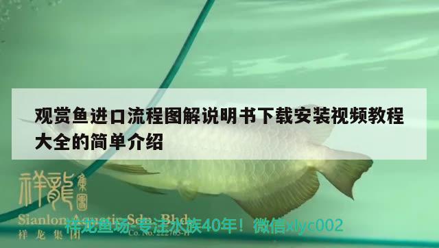 觀賞魚進(jìn)口流程圖解說明書下載安裝視頻教程大全的簡單介紹 觀賞魚進(jìn)出口