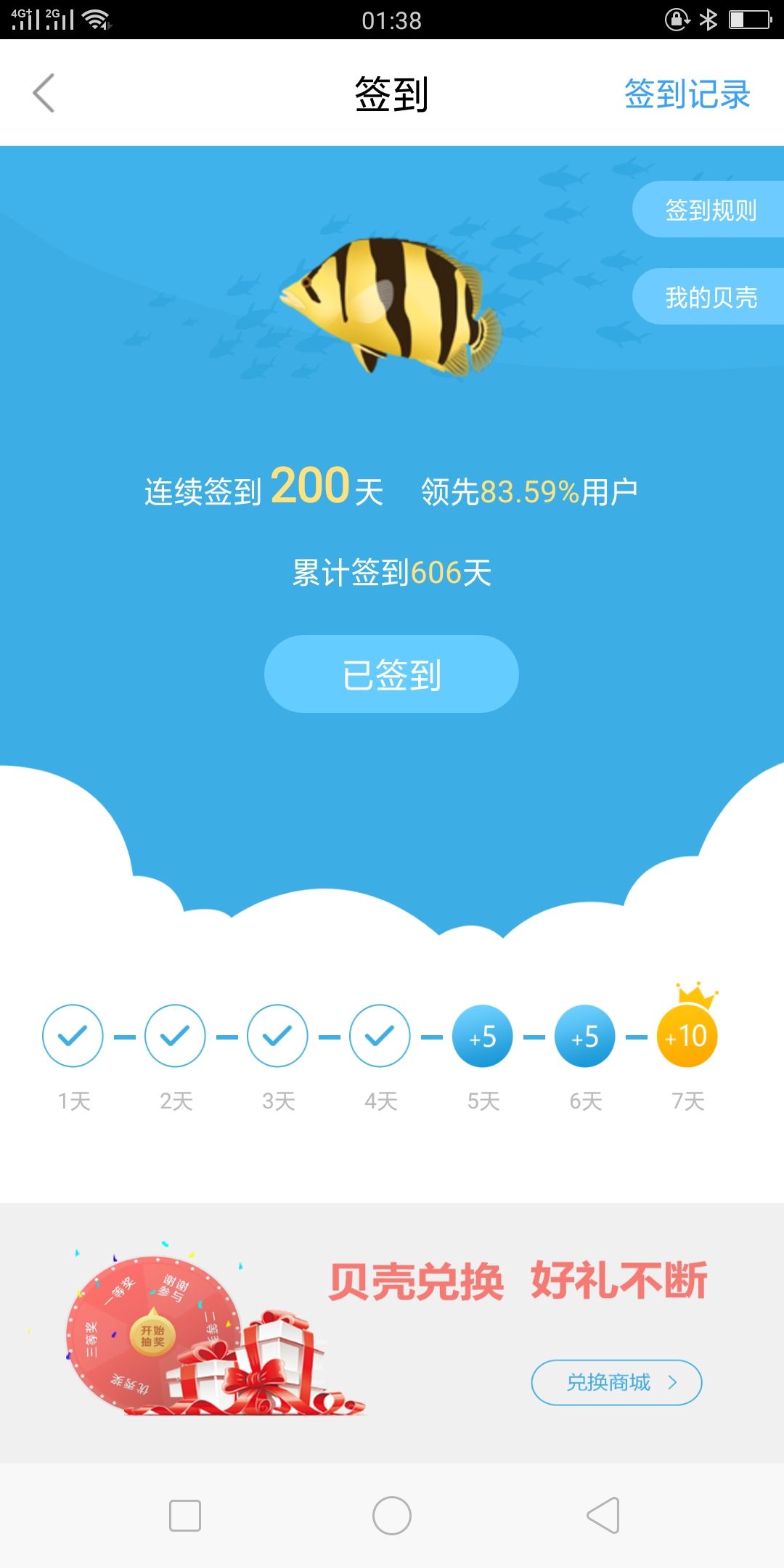 連續(xù)簽到200天了[touxiao] 觀賞魚論壇 第1張