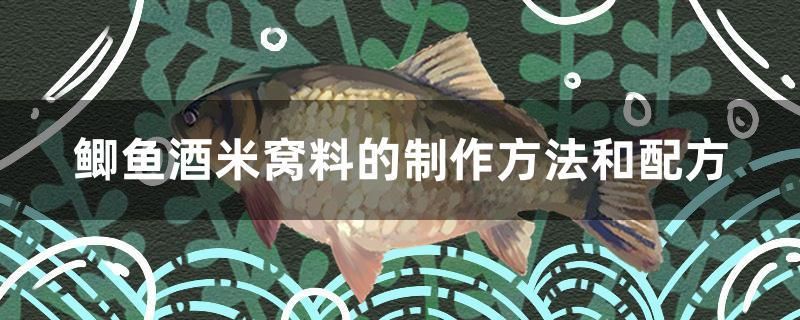 鯽魚酒米窩料的制作方法和配方