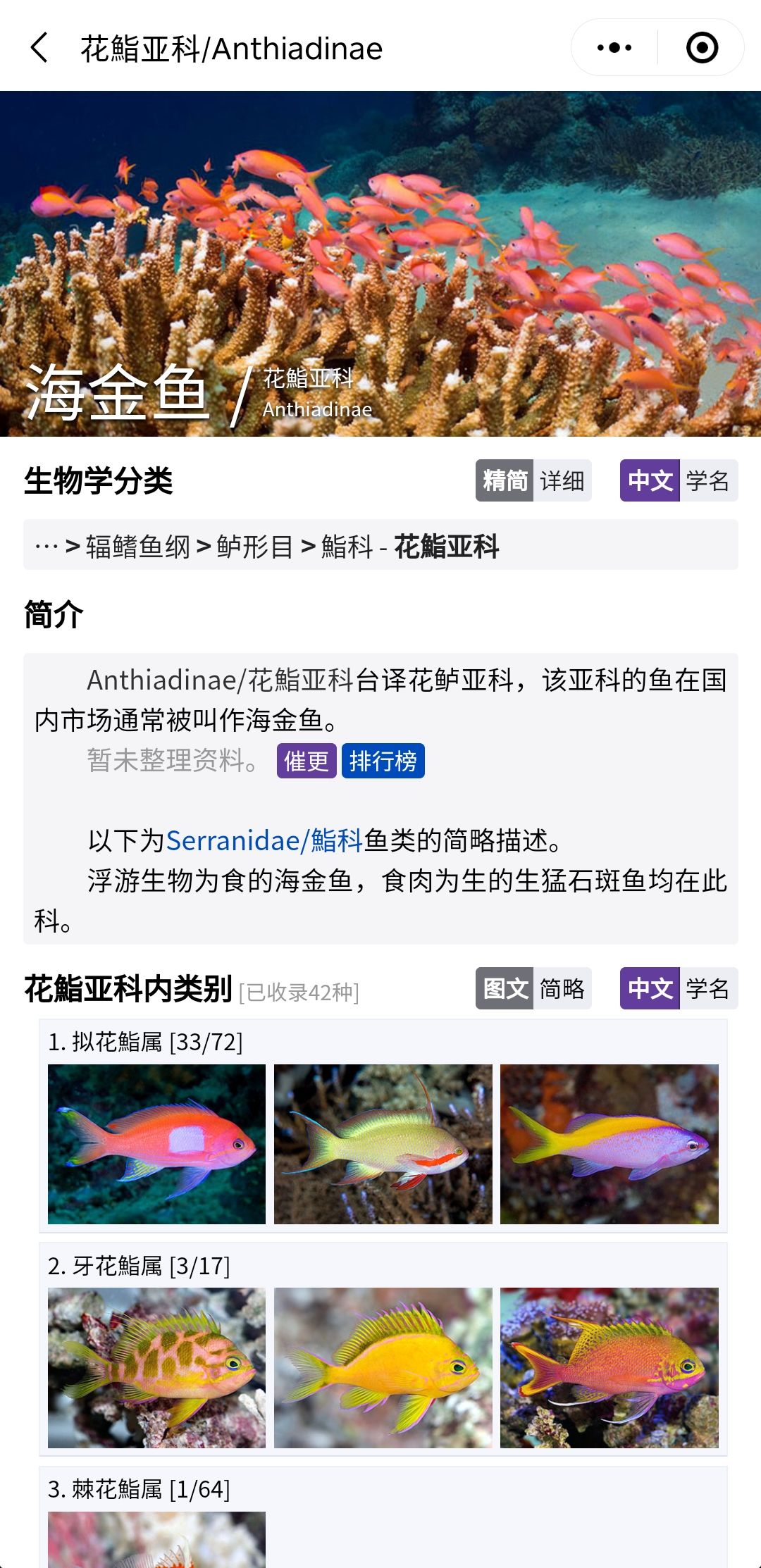 推薦一個好用的海水魚圖鑒《水族名錄》 觀賞魚論壇 第1張