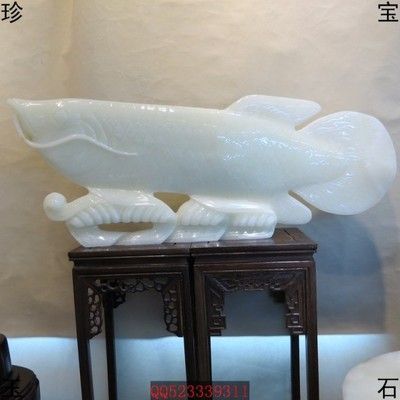 玉石金龍魚擺件寓意