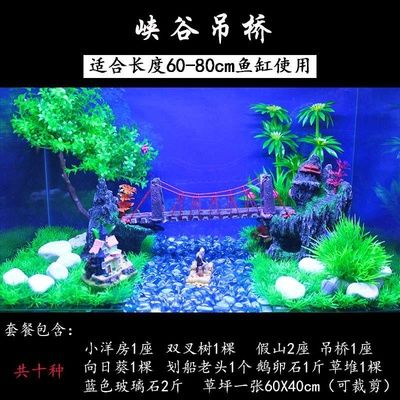 80厘米魚缸石頭造景圖片：80厘米魚缸石頭造景 魚缸百科 第2張