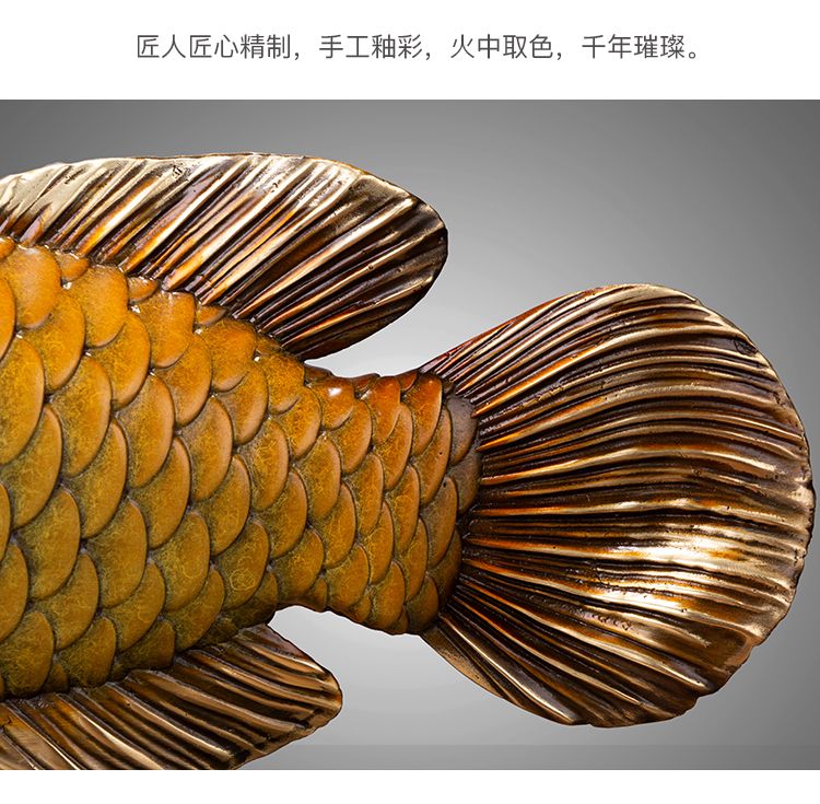 介紹金龍魚工藝品說明文：招財金龍魚工藝品 龍魚百科 第3張