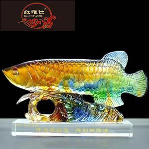 紅金龍魚擺件工藝品圖：紅金龍魚擺件工藝品