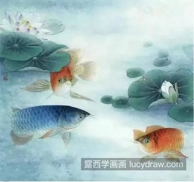 金龍魚鱗片畫法：在繪畫金龍魚時(shí)，鱗片的畫法是非常關(guān)鍵的一部分