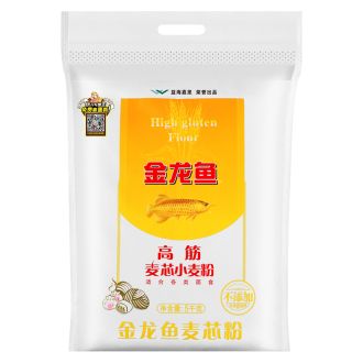 金龍魚高筋麥芯粉5kg是一種通用粉，總凈含量為2.51-5kg：金龍魚高筋麥芯粉 龍魚百科 第2張