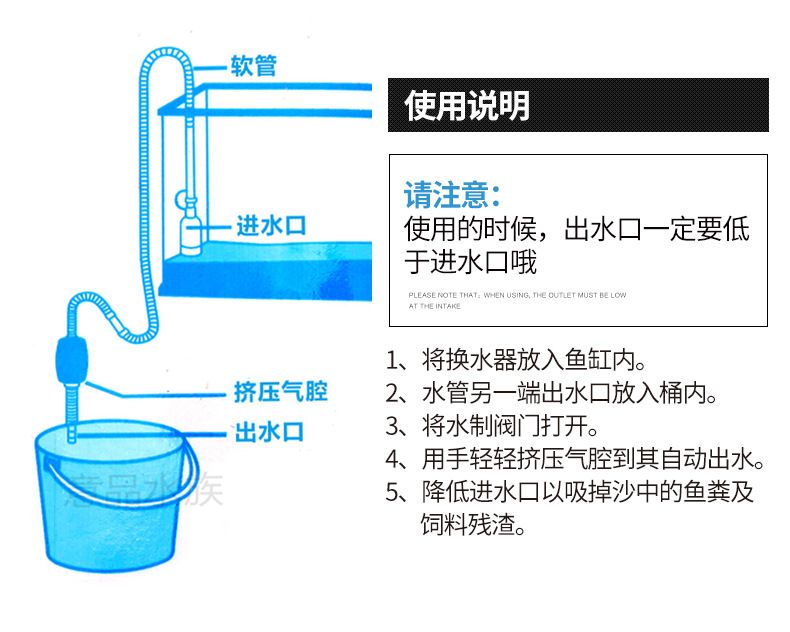 虹吸換水技巧與竅門掌握正確的虹吸換水技巧和竅門：使用虹吸給魚(yú)缸換水的具體步驟