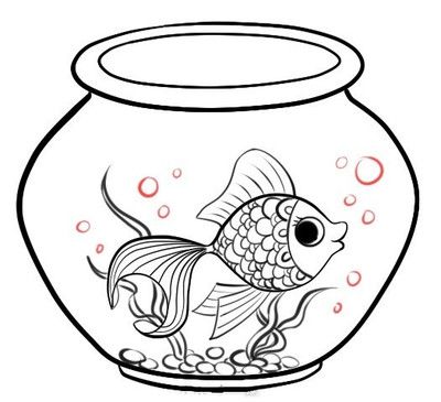 魚缸裝飾簡(jiǎn)筆畫（教你畫魚缸簡(jiǎn)筆畫） 魚缸風(fēng)水 第2張