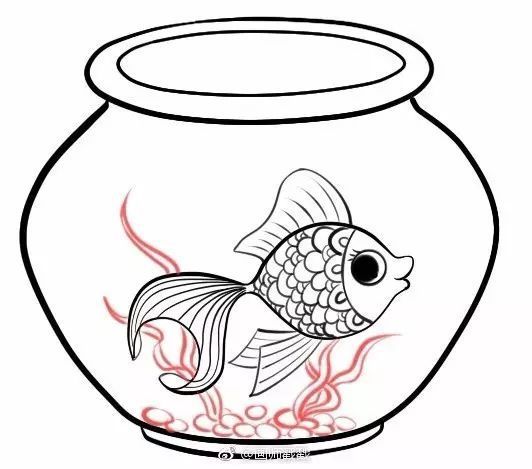 魚缸裝飾簡(jiǎn)筆畫（教你畫魚缸簡(jiǎn)筆畫） 魚缸風(fēng)水 第6張