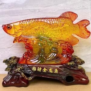 金龍魚琉璃擺件寓意【金龍魚琉璃擺件】