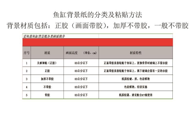 魚缸背景紙的材質(zhì)分類及粘貼方法 水草 第1張