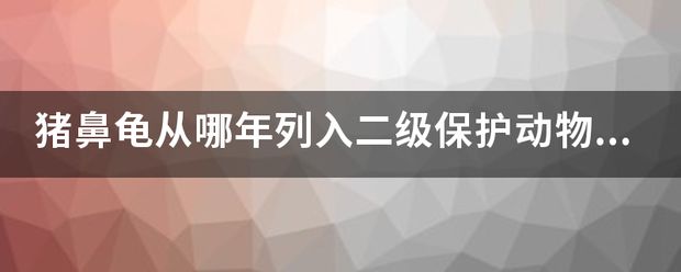 豬鼻龜那一年開始被保護：圖片大全集)豬鼻龜哪年開始保護動物的呢圖片大全集 豬鼻龜百科 第8張