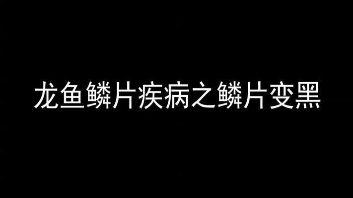 龍魚個(gè)別魚鱗發(fā)黑：龍魚個(gè)別魚鱗發(fā)黑怎么辦 龍魚百科 第4張