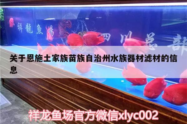 關(guān)于恩施土家族苗族自治州水族器材濾材的信息