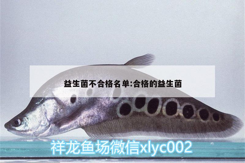 益生菌不合格名單:合格的益生菌 小型觀賞魚