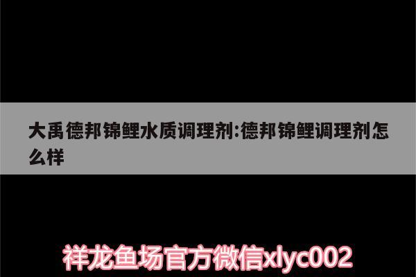 大禹德邦錦鯉水質(zhì)調(diào)理劑:德邦錦鯉調(diào)理劑怎么樣