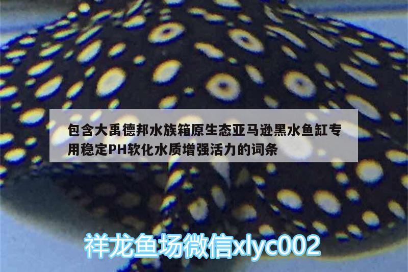 包含大禹德邦水族箱原生態(tài)亞馬遜黑水魚缸專用穩(wěn)定PH軟化水質增強活力的詞條