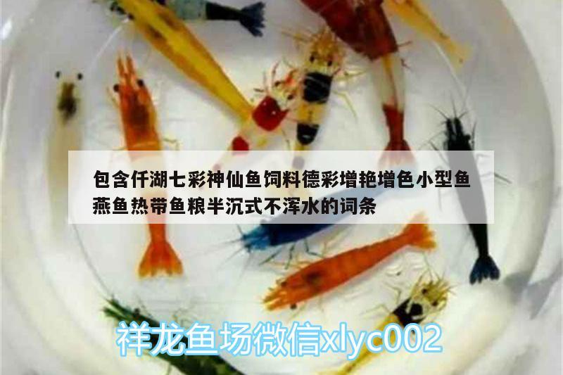 包含仟湖七彩神仙魚飼料德彩增艷增色小型魚燕魚熱帶魚糧半沉式不渾水的詞條