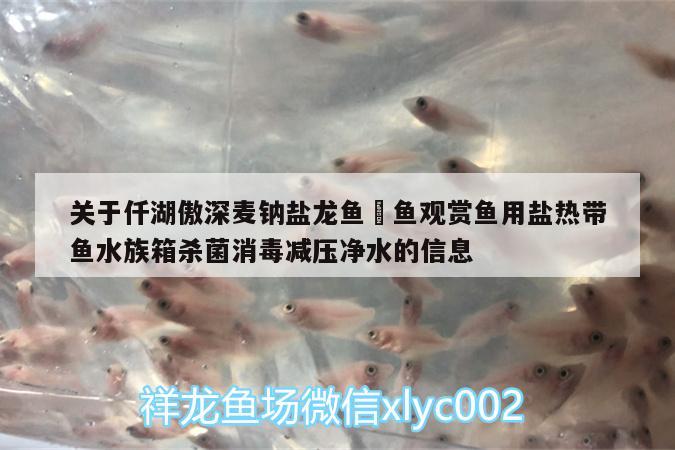 關(guān)于仟湖傲深麥鈉鹽龍魚魟魚觀賞魚用鹽熱帶魚水族箱殺菌消毒減壓凈水的信息 仟湖