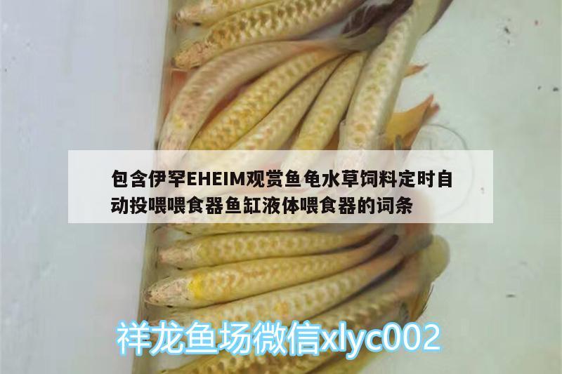 包含伊罕EHEIM觀賞魚龜水草飼料定時自動投喂喂食器魚缸液體喂食器的詞條