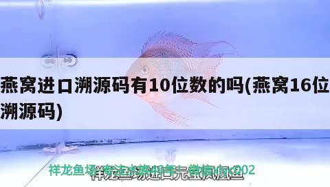 燕窩進(jìn)口溯源碼有10位數(shù)的嗎(燕窩16位溯源碼) 馬來西亞燕窩