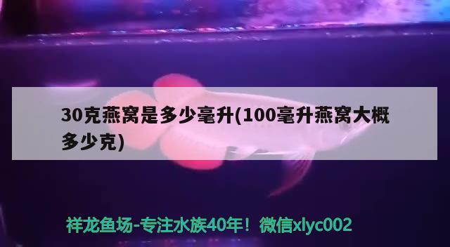 30克燕窩是多少毫升(100毫升燕窩大概多少克) 馬來西亞燕窩