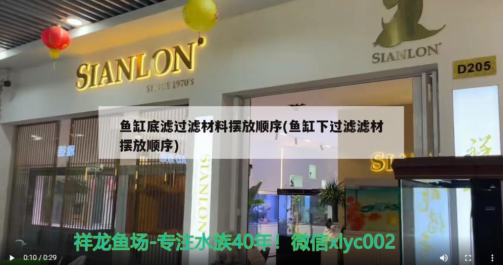 魚缸底濾過濾材料擺放順序(魚缸下過濾濾材擺放順序) 狗仔招財貓魚