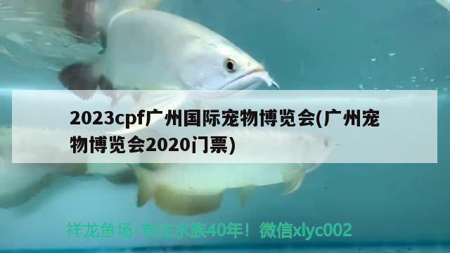 2023cpf廣州國際寵物博覽會(huì)(廣州寵物博覽會(huì)2020門票)