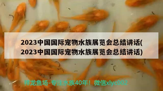 2023中國(guó)國(guó)際寵物水族展覽會(huì)總結(jié)講話(2023中國(guó)國(guó)際寵物水族展覽會(huì)總結(jié)講話) 水族展會(huì)