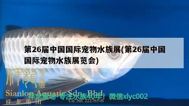 第26屆中國國際寵物水族展(第26屆中國國際寵物水族展覽會)